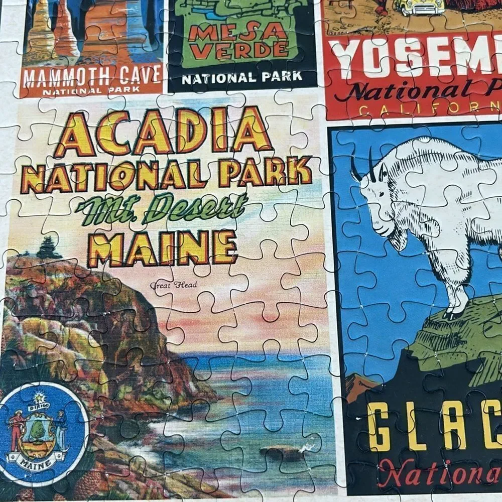 VintageLook National Parks 🏞️🌲Puzzle 🧩 1000 pieces! Gorgeous hues! Good times!